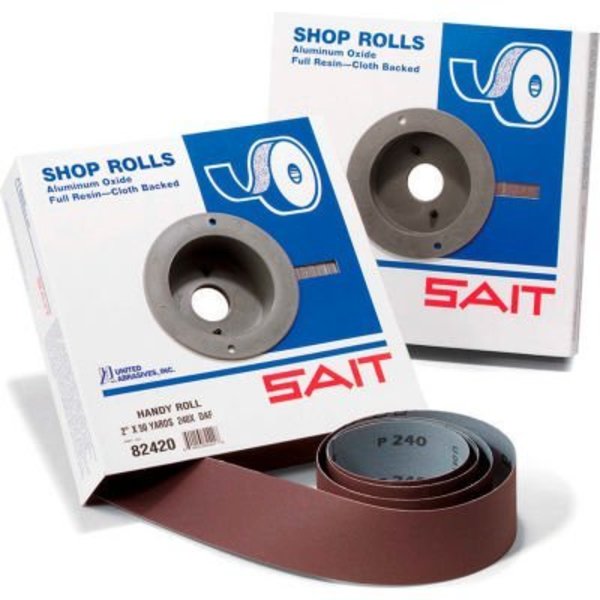United Abrasives/Sait United Abrasives - Sait DA-F Shop Roll 1-1/2" x 50 Yds 50 Grit Handy Roll Aluminum Oxide 80506